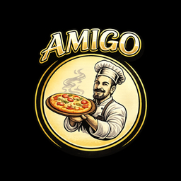 Amigo Pizza & Grill logo.